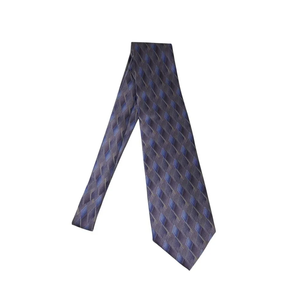 Umberto Bossi Geometric 100% Silk Men’s Neck Tie NWT